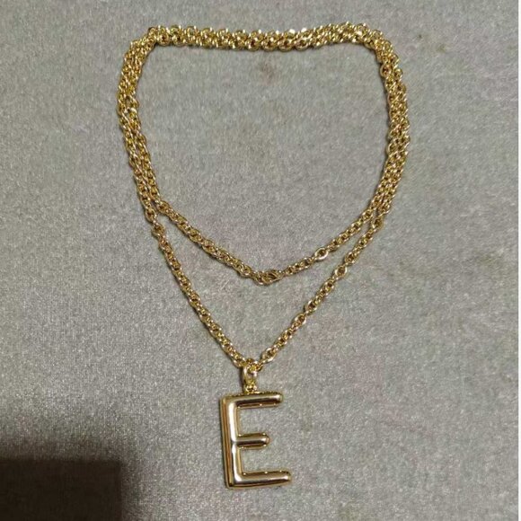 Roxanne Assoulin The Very Big Puffy Initial Necklace with Charm B/D/E/G/H - Picture 8 of 10